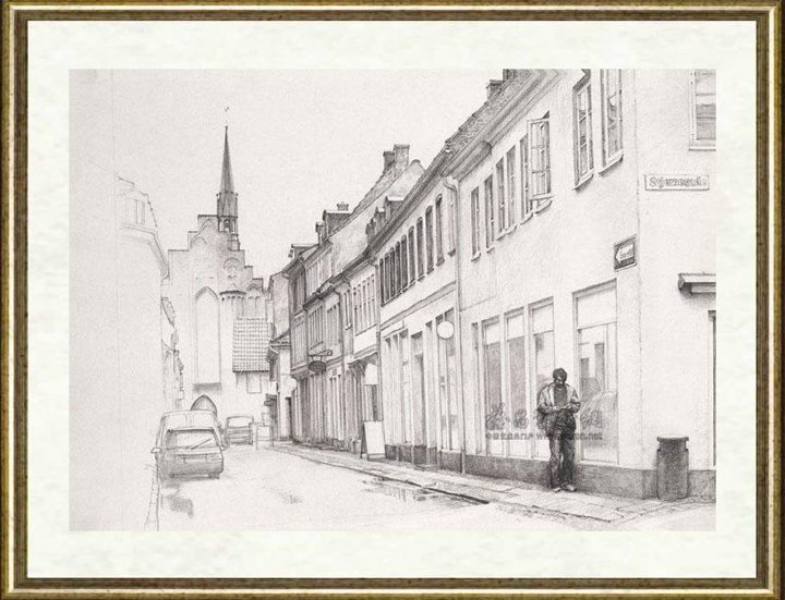 徐芒耀_赫爾辛格的小街  Small Street in Helsingor